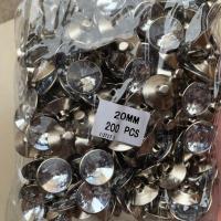亚力克水晶扣子沙发钻石尖底平底裸钻玻璃装饰扣子小纽扣 20mm200颗