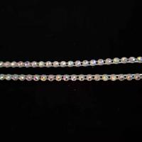 苗族服装订精品手缝线条装饰钻链3MM大钻链花边民族服装配件9米 透明底幻彩 9米