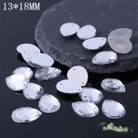 双孔平底 亚克力手缝钻缝衣服钻圆形 diy水钻材料包服装辅料配件 水滴 13*18MM 10个