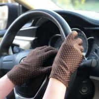 [2-10双装]高弹氨纶手套女秋冬季短款男士保暖户外骑行手套礼仪 咖啡2双