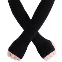 火影忍者动漫夜光冰袖夏季男女袖套防晒护臂开车骑行户外冰丝手套 无图体验装(共发一双) 指洞款(黑色)