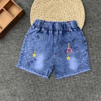 女童裤子2021夏季新款女孩牛仔七分裤中大童防蚊裤宝宝休闲裤 女童/香水款 100推荐身高95-100cm