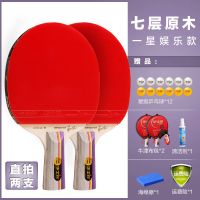 乒乓球拍成人双拍马琳乒乓拍专业级比赛兵兵乓球拍乒乓球儿童学生 一星款[直拍两只]送大礼包