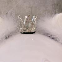 摩托车头盔装饰皇冠电动车头盔滑雪盔女士机车饰品小皇冠装饰物 银色小皇冠(不含头盔耳朵另拍)