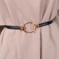 腰带女细装饰连衣裙简约时尚百搭配裙子毛衣韩版小皮带女韩国细潮 圆环款黑色