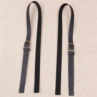 复古背带裙的背带超纤皮洗不坏缝纫百搭替换肩带背带裤的带子 黑色 一对 85cm