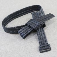 新款加棉腰带女百搭配羽绒服系带女棉衣布绑带简约腰封装饰蝴蝶结 黑色(亮面 轻薄羽绒面料) 180 CM