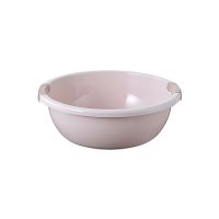 韩式加厚塑料脸盆大号家用浴室学生宿舍洗衣洗菜洗脚盆 优雅粉 小号774