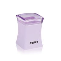 美特家METKA典雅方形棉签瓶创意家居居家日用百货棉签筒棉签盒 紫色(配棉签约100根) 单个装