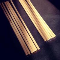 [48小时发货]荷花灯河灯木提杆灯笼彩灯木杆手工制作材料模型材料带吊孔圆木棒 金色 3个