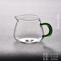 日式功夫茶具六角公道杯玻璃加厚耐高温大容量茶海防烫分茶器单个 把手茶海200ml