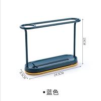 可拆海绵抹布沥水架水槽免打孔洗碗布海绵收纳架整理架抹布挂架 椭圆型抹布架蓝色 1个