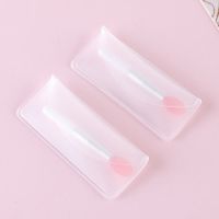 唇膜刷硅胶唇刷迷你小号便携润唇膏凡士林涂唇膜的小刷子 短款2支装 其它材质