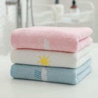 [24小时发货]恒源祥 3/4条竹纤维毛巾加厚柔软吸水家用成人竹炭洗脸面巾不掉毛 8053晴雨3条装 34*74 竹纤维