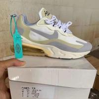 2021夏季新款Air Max 270 Reacct白男女同款透气增高休闲跑步鞋 T5淡紫 50