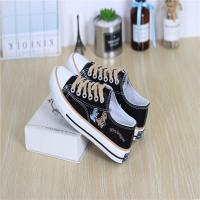 2021夏季新款一脚蹬学生百搭小熊帆布女鞋黑色懒人布鞋透气潮鞋子 黑卡其H036 39 39内长24.5