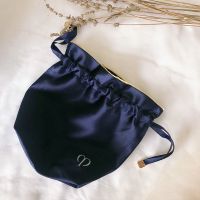 化妆包简约旅游出行用品化妆袋收纳袋气质大容量便捷 深蓝色中号