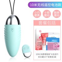 异地恋手机控制跳蛋自慰器女用无线静音夫妻外出调教情趣成人用品 [10米无线遥控电池款]天空蓝 单品无礼包
