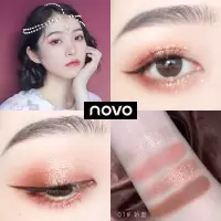 眼影盘ins超火四色眼影哑光珠光亮片防水防汗不掉色 01 NOVO5330