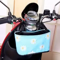 电动车收纳袋挂包车把包前置防水电动车大容量自行车储物收纳袋 菊花