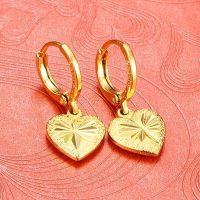 时尚耳饰金玲珑耳环女气质耳坠镀金防过敏妈妈礼物久不掉色饰品 圈圈款式(气质桃心)