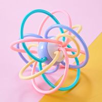 曼哈顿手抓球小宝宝3软硅胶蘑菇安抚牙胶6个月婴儿磨牙棒摇铃玩具 曼哈顿手抓球