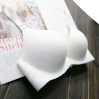 十月皇后打折姿美啦夏季上托性感少女小胸聚拢文胸无钢圈上薄下厚 白色 70A