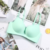 十月皇后打折单件/套装一片式无钢圈内衣文胸无痕聚拢小胸罩女士 果绿色(单件) 32/70C(薄杯)