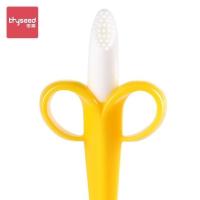 宝宝咬咬乐香蕉牙胶婴儿磨牙棒防吃手神器果蔬硅胶可水煮玩具戒 (香蕉PLUS)