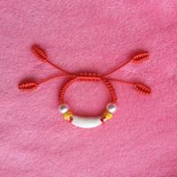 婴儿磨牙棒宝宝奶嘴花椒树手工制作3至24个月黑狗牙手链买一送二 藏獒黑狗牙辟邪手链 单线