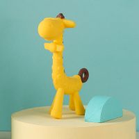 小雅象长颈鹿牙胶磨牙棒婴儿硅胶玩具曼哈顿球手抓宝宝无毒可水煮 长颈鹿(单只装)