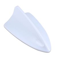 汽车鲨鱼鳍天线带信号收音专用鲨鱼鳍车顶改装车用天线装饰天线 鲨鱼鳍式[白色]装饰