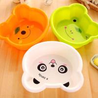 加厚儿童可爱洗脸盆卡通塑料洗菜盆宝宝小脸盆洗脚盆家用盆子凳子 小号颜色随机[1个装]
