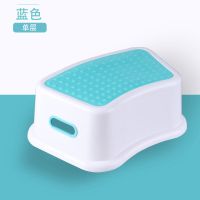 儿童垫脚凳宝宝踩脚凳子小板凳洗手台阶洗脸脚踩凳防滑脚踏凳站凳 (单层)单层防滑凳-蓝莓蓝
