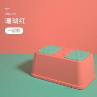 儿童踩脚凳小板凳洗手台垫脚凳站凳宝宝踩脚小孩阶梯凳上厕所垫脚 珊瑚红一层