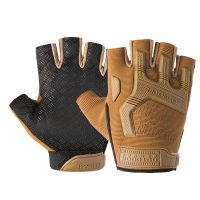 铠甲半指战术手套 军迷户外格斗作战登山摩托车骑行防滑耐磨手套 Z904 黄色 L