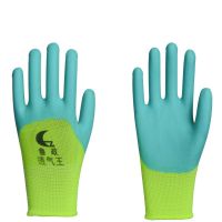 兴达透气王发泡王乳胶防滑工作手套劳保手套男耐磨胶皮透气加强指 鲁政透气王(12双)