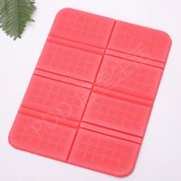 新品户外折叠坐垫便携式可折叠座垫子隔凉垫八折泡沫防潮野外地垫 中国风红色(含收纳袋)