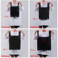 黑色塑料袋加厚背心马甲胶袋大小手提一次性垃圾袋超市购物方便袋 22*35 加厚款 100个