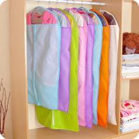 10个装牛津布衣服防尘罩大衣西服防尘套衣罩家用可水洗带透明视窗 无纺布3小+2大(5个装)颜色随机