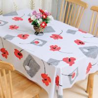 桌布防水防油免洗PVC餐桌布长方形书桌ins北欧家用餐桌茶几垫台布 叶珊瑚花l 60X137厘米[茶几尺寸]