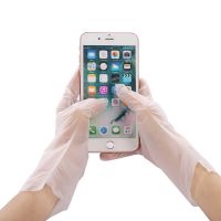 [女士/儿童款]一次性丁腈手套防滑耐油丁晴PVC耐用厨房防护手 新款PTE亚光麻面-100只 S-小号