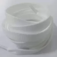 新款小白鞋鞋带各种颜色宽鞋带新款彩色鞋带麦昆原版彩虹鞋带品质 白色两双 1.3厘米宽130厘米长七排空