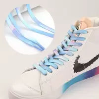彩色印花鞋带个性aj1 1970s扎染鞋带双层扁小白鞋ins时尚晕染鞋带 1号 100cm