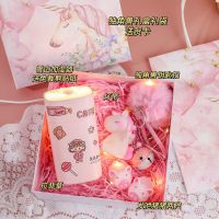 [48小时发货]生日礼物送女姐妹实用闺蜜高级感加湿器女生女孩学生宿舍教师节 粉色-雪山加湿器[送贴纸] 单个加湿器[简约