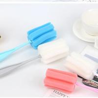 家用杯子刷子长柄洗杯子神器奶瓶刷子海绵头多功能可爱耐用无死角 白色一个装 海绵杯刷