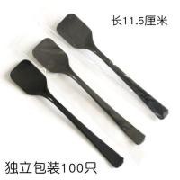 一次性叉子水果叉独立包装塑料叉创意蛋糕叉甜品叉加厚水果茶叉子 勺[100只]