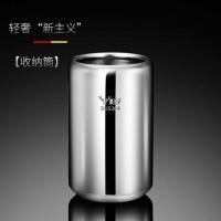 304不锈钢水果叉套装家用吃水果签小叉子创意点心蛋糕签插收纳罐 304不锈钢收纳罐(单个)