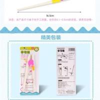 哩博恩儿童筷子训练筷幼儿学习筷宝宝叉勺餐具盒学吃饭练习筷套装 绿色送餐具