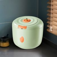 装米桶10斤轻奢家用厨房面粉桶塑料密封防虫潮收纳箱大米缸储米箱 轻奢绿(米桶10斤+送量杯)